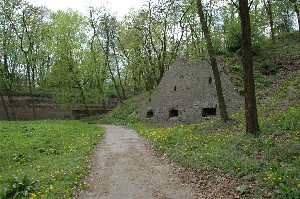 Park Cytadela - ruiny murów obronnych